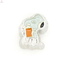 Floating locket cartoon enamel charm,cheap floating charms for bracelets